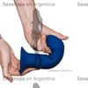 HITSENS 1 - Dildo de Silicona de Doble Densidad (Azul Eléctrico)